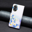 Θήκη με πτερύγιο για Oppo A38 4G / Oppo A18 4G, Wallet, Butterfly & Flowers λευκή