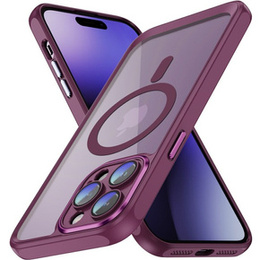 Θήκη για iPhone 14 Pro, ERBORD Impact Guard, MagSafe, μπορντό