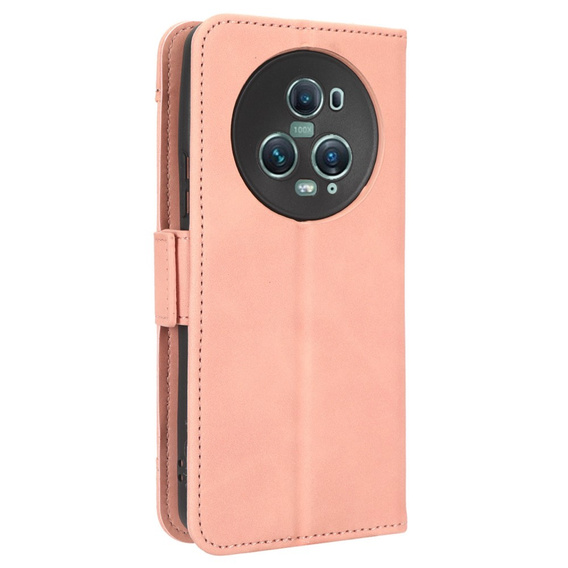 Θήκη με πτερύγιο για Honor Magic 5 Pro 5G, Card Slot, ροζ