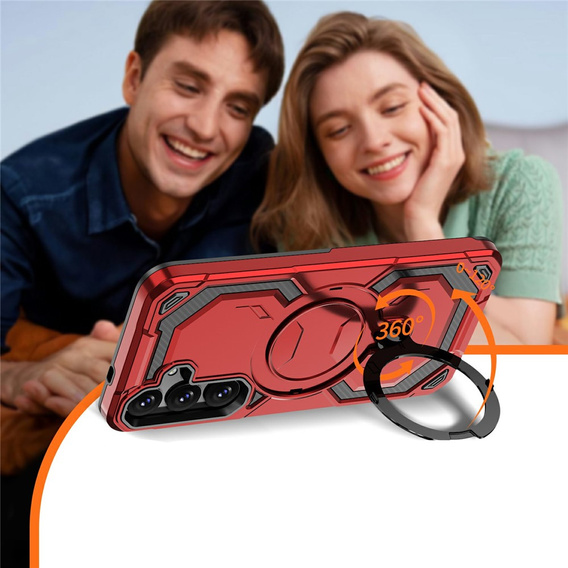 Μαγνητική θήκη με βάση για Samsung Galaxy A57 5G, κόκκινη