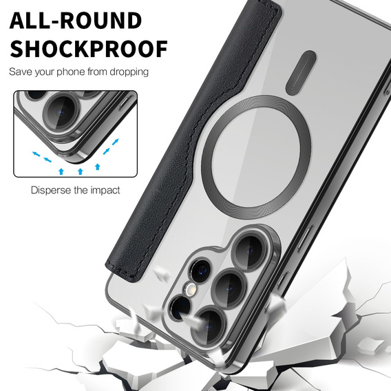 Θήκη με πτυσσόμενο καπάκι RFID Wallet MagSafe με προστασία κάμερας για Samsung Galaxy S26 Ultra