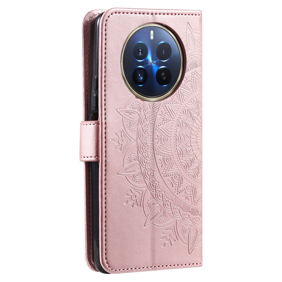 Θήκη με πτερύγιο για Realme 12 Pro 5G / 12 Pro+ 5G, Mandala, ροζ