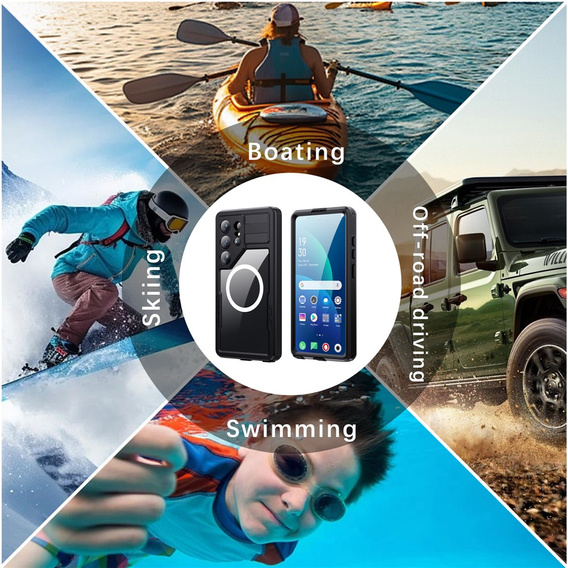 Αδιάβροχη θήκη Redpepper MagSafe για Samsung Galaxy S26 Ultra, μαύρη