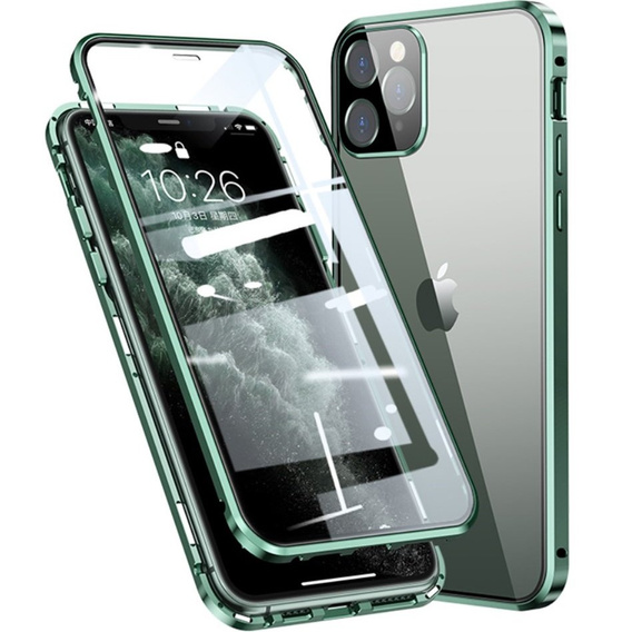 θήκη για το iPhone 11 Pro, Magnetic Dual Glass, πράσινη