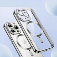 Θήκη για iPhone 14 Pro, Electro MagSafe, ασημένια + Γυαλί για την οθόνη