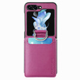 Θήκη για Samsung Galaxy Z Flip7 FE / Z Flip6, Card Slot Ring Case, μωβ