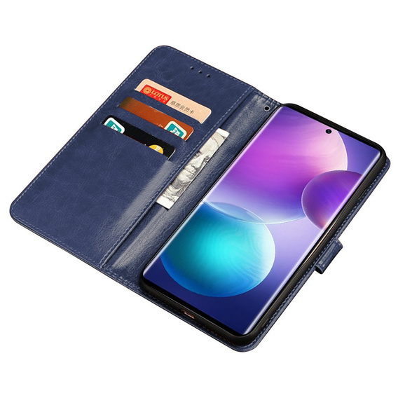 Θήκη με πτερύγιο για Infinix Zero Ultra, Wallet IDEWEI, σκούρο μπλε