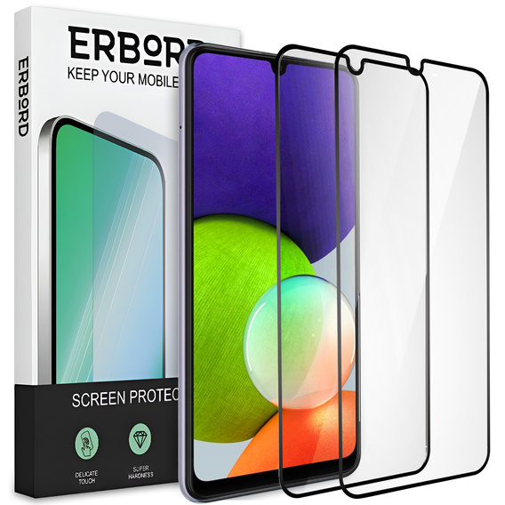 2x Κεραμικό υβριδικό γυαλί ERBORD για Samsung Galaxy A22 5G