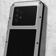 Love Mei Θήκη για Samsung Galaxy A53 5G, armored with glass, ασημένια