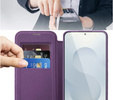 Θήκη με πτερύγιο για Samsung Galaxy S25 Edge, RFID Wallet MagSafe CamShield, μωβ