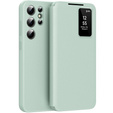 Αναδιπλούμενη θήκη για Samsung Galaxy S24 Ultra, Smart View Wallet, πράσινη
