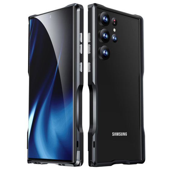 Θήκη LUPHIE για Samsung Galaxy S24 Ultra, Armor Bumper, μαύρη