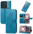 Θήκη με πτερύγιο για Motorola Moto G86 5G, Butterfly, μπλε