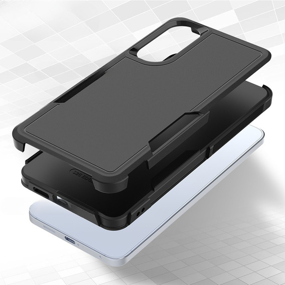 Θωρακισμένη θήκη για Samsung Galaxy S25 Edge, Dual Shockproof, μαύρη
