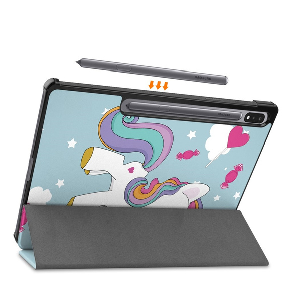 Θήκη για Samsung Galaxy Tab S9 Plus, Smartcase, unicorn