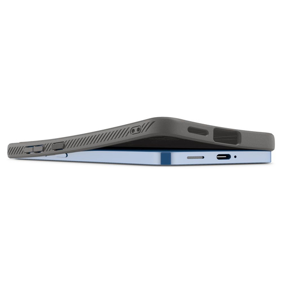 θήκη Spigen για Samsung Galaxy S25, Liquid Air, μαύρη + μετριασμένο γυαλί 9H