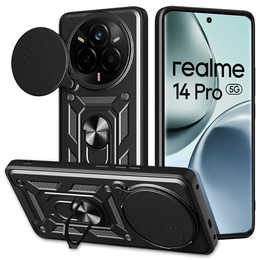 Θήκη για Realme 14 Pro 5G, CamShield Slide, μαύρη