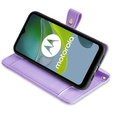 Θήκη με πτερύγιο για Motorola Moto G73 5G, Wallet Zipper Pocket, μωβ