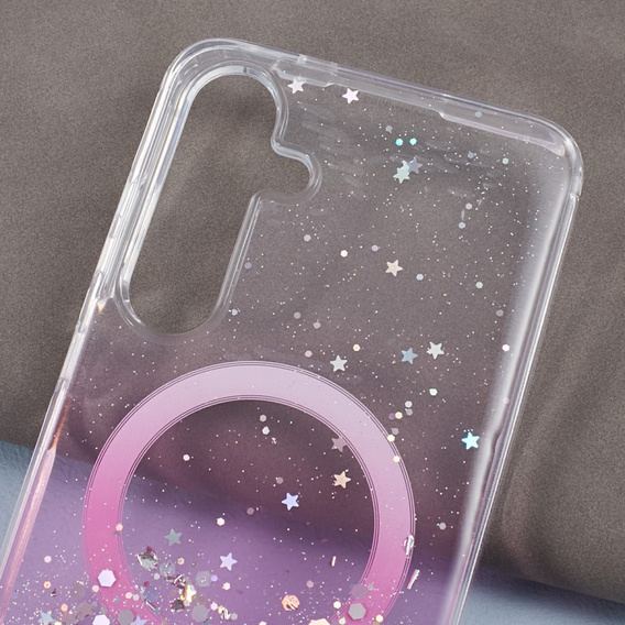 θήκη για Samsung Galaxy S24, Glittery, για MagSafe, ροζ