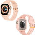 Pasek Silikonowy z Etui do Apple Watch Ultra 49mm, Różowy