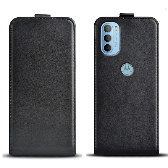 Θήκη με πτερύγιο για Motorola Moto G31 / G41, Flip, μαύρη