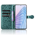 θήκη πτερύγιο για Xiaomi Redmi Note 14 4G, Wallet Rhombus, πράσινη