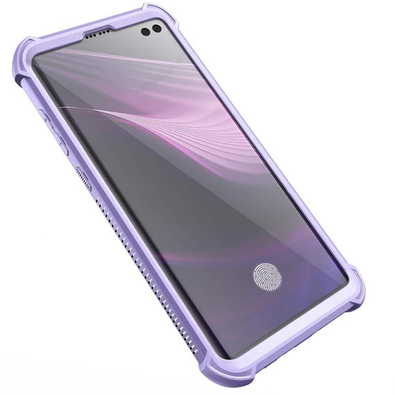 Θήκη για Samsung Galaxy S10 Plus, Dexnor Full Body Rugged, διαφανής / βιολετί