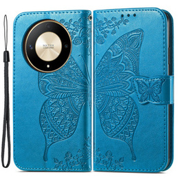Θήκη με πτερύγιο για Honor Magic 6 Lite 5G, Butterfly, μπλε