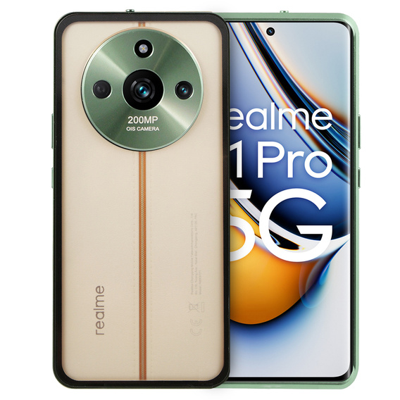 Θήκη για Realme 11 Pro 5G / Pro+ 5G, Frame Case, πράσινη