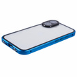 θήκη για το iPhone 16, Magnetic Dual Glass, μπλε