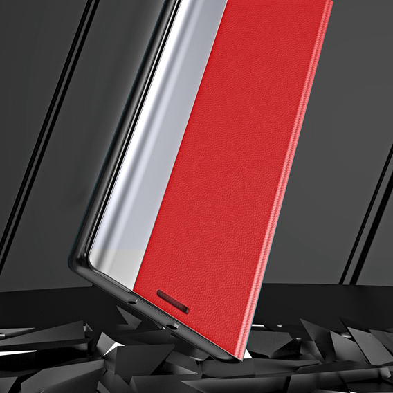 Θήκη με πτερύγιο για Xiaomi Redmi 10C, Side Magnetic, κόκκινη