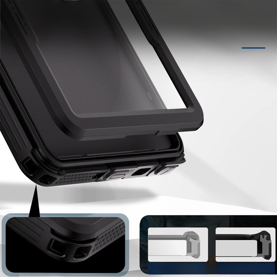 Αδιάβροχη θήκη για Samsung Galaxy S25 Ultra, Redpepper, για MagSafe, μαύρη