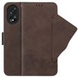 Θήκη με πτερύγιο για Oppo A38 4G / Oppo A18 4G, Card Slot, καφέ