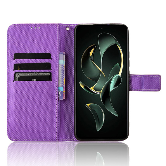 Αναδιπλούμενη θήκη για Xiaomi 13T / 13T Pro / Redmi K60 Ultra, Smart Magnet, βιολετί