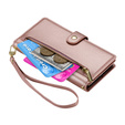 Θήκη με πτερύγιο για Samsung Galaxy S25 Edge, Wallet Zipper Pocket, ροζ