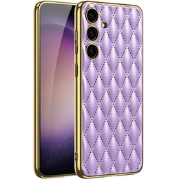 Θήκη για Samsung Galaxy S24, Leather Rhombus, μωβ