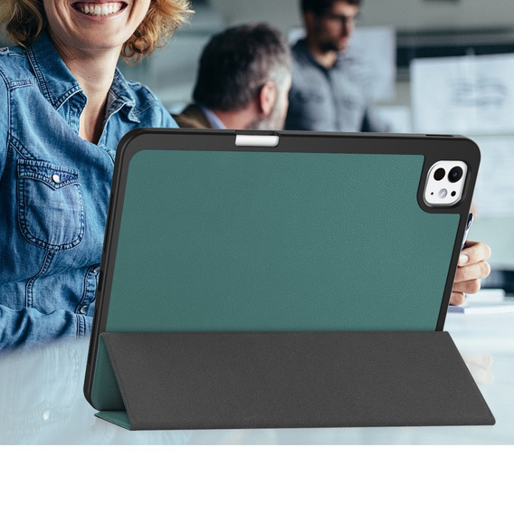Θήκη για iPad Pro 11" 2024 (5 gen.), Smartcase με χώρο για γραφίδα, πράσινη