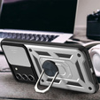 Θήκη για Samsung Galaxy S23 Plus, CamShield Slide, ασημένιο