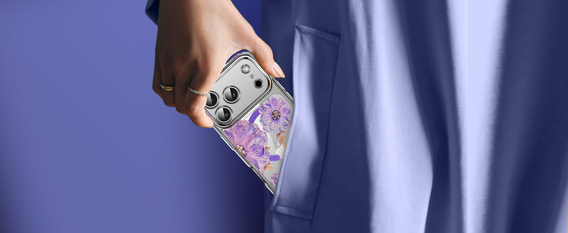 Μαγνητική θήκη με λουλουδάτο σχέδιο λέιζερ για iPhone 17 Pro Max