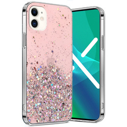Θήκη για iPhone 12/12 Pro, Glittery, ροζ