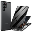 Θήκη για Samsung Galaxy S24 Ultra, Privacy Dual Glass, μαύρη