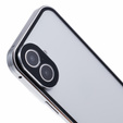 θήκη για το iPhone 16, Magnetic Dual Glass, ασημένια