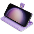 Θήκη με πτερύγιο για Samsung Galaxy M34, Wallet Zipper Pocket, μωβ