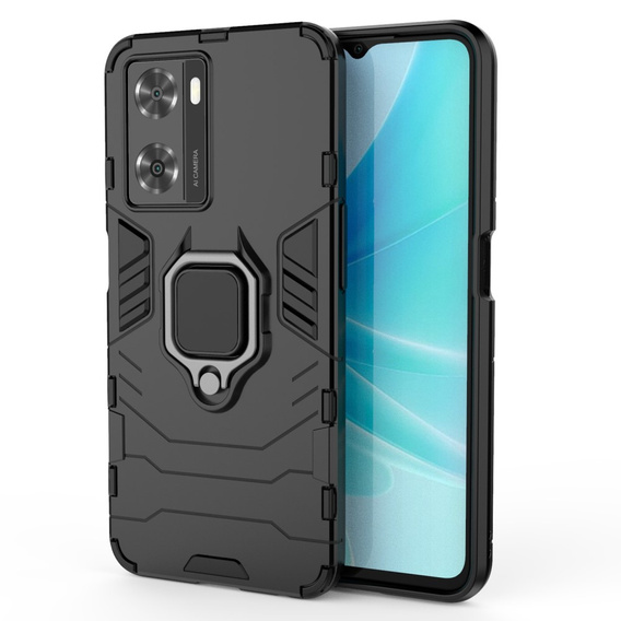 Θήκη για Oppo A57s, Kickstand Ring, μαύρη