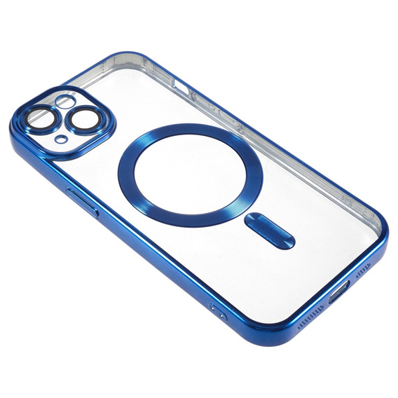 Θήκη για iPhone 14, Electro MagSafe, μπλε + Γυαλί για την οθόνη