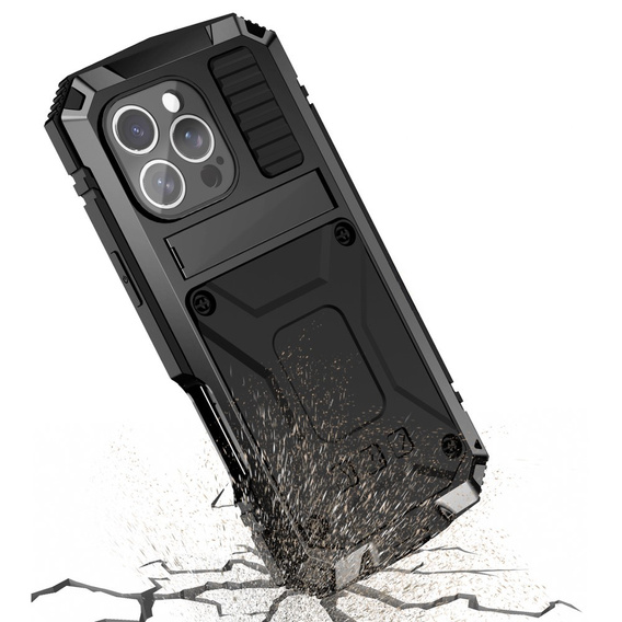 Θωρακισμένη θήκη για iPhone 16 Pro, R-JUST, μαύρη