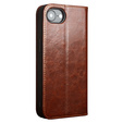 θήκη flip για Iphone 16E, QIALINO Leather Wallet, καφέ