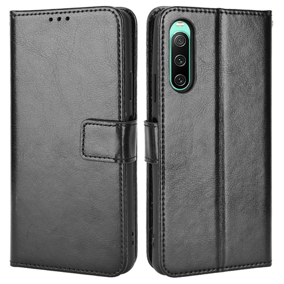 Θήκη με πτερύγιο για Sony Xperia 10 IV, Wallet, μαύρη