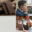 θήκη CASEME για Samsung Galaxy M33 5G, Leather Wallet Case, καφέ