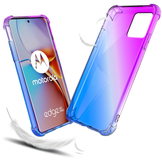 θήκη για το Motorola Edge 40 Pro, Gradient Dropproof, Μωβ / μπλε